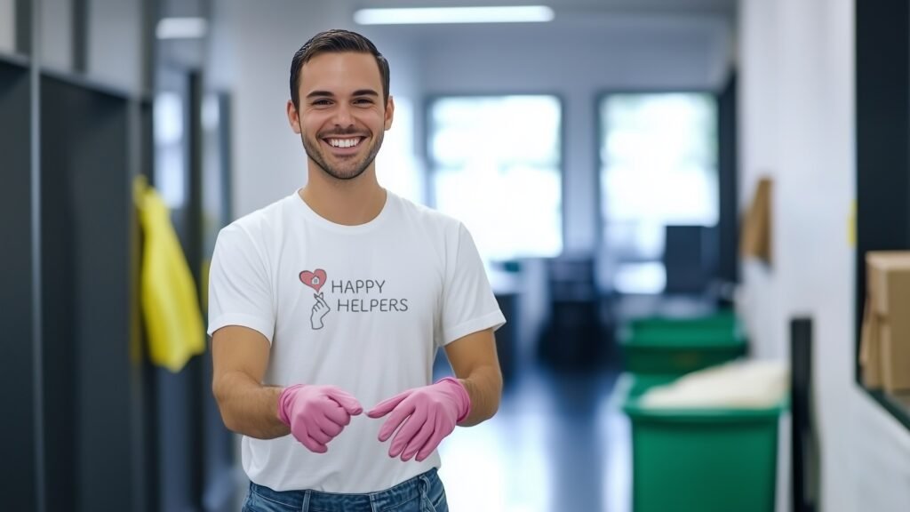 Smiling Janitor Man